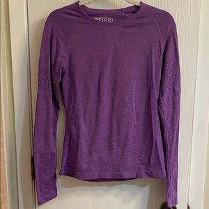 FIGS Salta Seamless Longsleeve Underscrub- Heathered Magic Purple